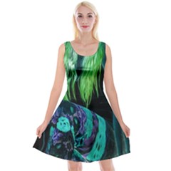 Digital Art Woman Body Part Photo Reversible Velvet Sleeveless Dress by dflcprintsclothing