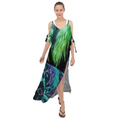 Digital Art Woman Body Part Photo Maxi Chiffon Cover Up Dress by dflcprintsclothing