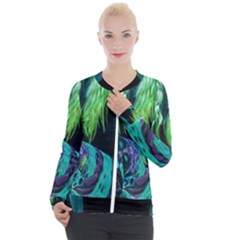 Digital Art Woman Body Part Photo Casual Zip Up Jacket by dflcprintsclothing