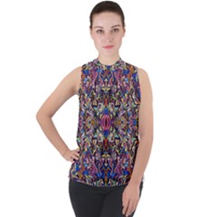 Ml 137 1 Mock Neck Chiffon Sleeveless Top by ArtworkByPatrick