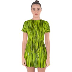 Agricultural Field   Drop Hem Mini Chiffon Dress by rsooll