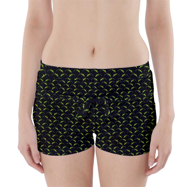 Geckos Pattern Boyleg Bikini Wrap Bottoms