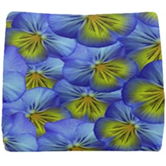 Flowers Pansy Background Purple Seat Cushion by Mariart