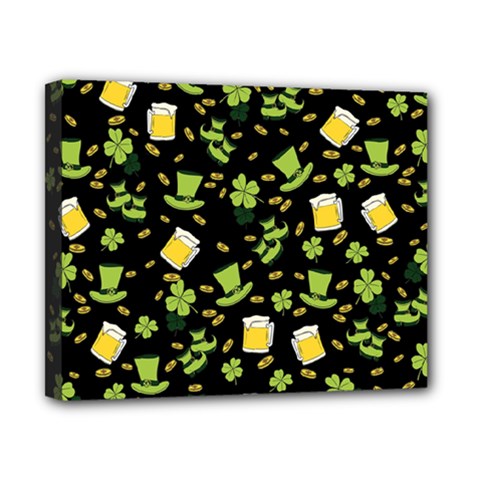 St Patricks Day Pattern Canvas 10  X 8  (stretched) by Valentinaart