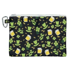 St Patricks Day Pattern Canvas Cosmetic Bag (xl) by Valentinaart