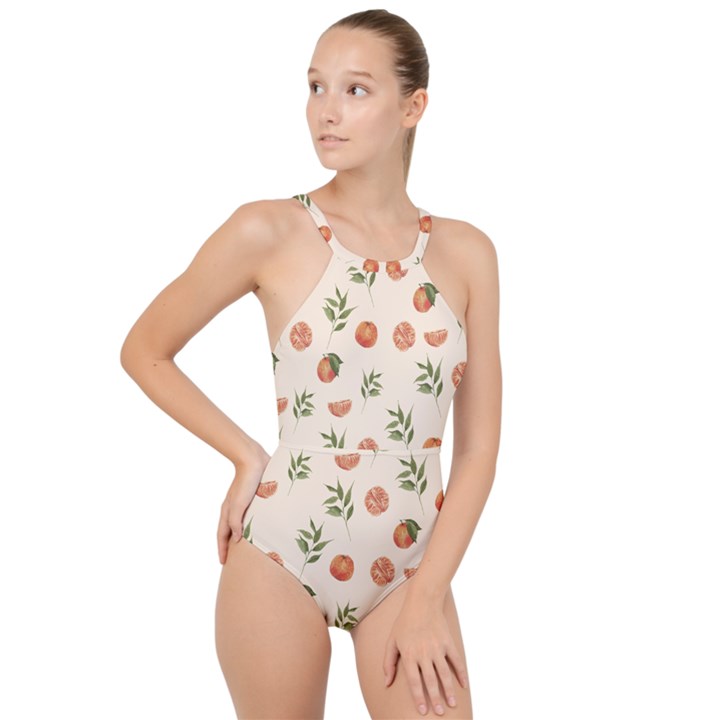 12 20 C5 High Neck One Piece Swimsuit