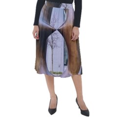 Henry Moore Classic Velour Midi Skirt  by Riverwoman