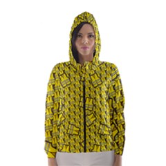 Gilet Jaune Pattern Yellowvests Cowcow Gilet Jaune Pattern Funny Yellow Vests Women s Hooded Windbreaker by snek