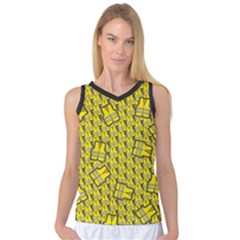 Gilet Jaune Pattern Yellowvests Cowcow Gilet Jaune Pattern Funny Yellow Vests Women s Basketball Tank Top by snek