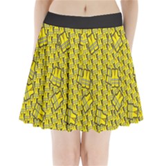 Gilet Jaune Pattern Yellowvests Cowcow Gilet Jaune Pattern Funny Yellow Vests Pleated Mini Skirt by snek
