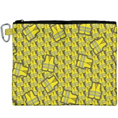 Gilet Jaune Pattern Yellowvests Cowcow Gilet Jaune Pattern Funny Yellow Vests Canvas Cosmetic Bag (xxxl) by snek