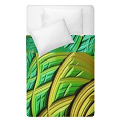 Patterns Green Yellow String Duvet Cover Double Side (single Size)