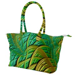 Patterns Green Yellow String Canvas Shoulder Bag