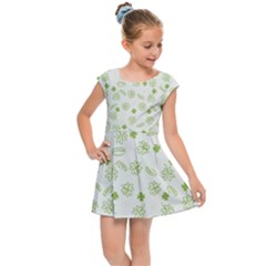 St Patricks Day Pattern Kids  Cap Sleeve Dress by Valentinaart