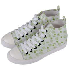 St Patricks Day Pattern Women s Mid-top Canvas Sneakers by Valentinaart