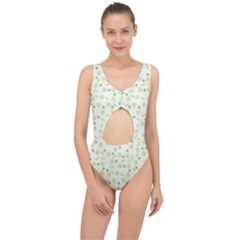 St Patricks Day Pattern Center Cut Out Swimsuit by Valentinaart