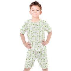 St Patricks Day Pattern Kids  Tee And Shorts Set by Valentinaart