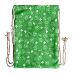 St Patricks Day Pattern Drawstring Bag (large) by Valentinaart