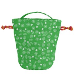 St Patricks Day Pattern Drawstring Bucket Bag by Valentinaart