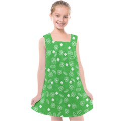 St Patricks Day Pattern Kids  Cross Back Dress