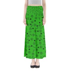 St Patricks Day Pattern Full Length Maxi Skirt by Valentinaart