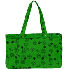 St Patricks Day Pattern Canvas Work Bag by Valentinaart