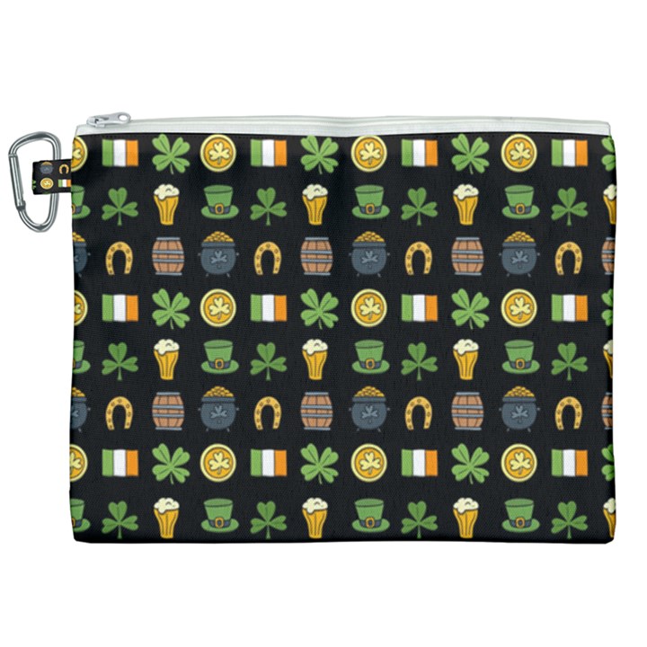 St Patricks day pattern Canvas Cosmetic Bag (XXL)