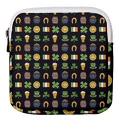St Patricks Day Pattern Mini Square Pouch by Valentinaart