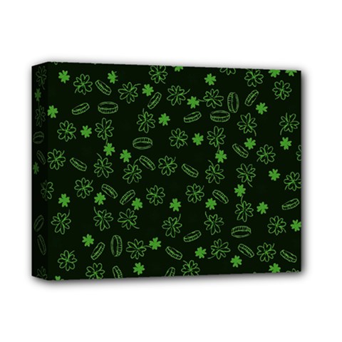 St Patricks Day Pattern Deluxe Canvas 14  X 11  (stretched) by Valentinaart