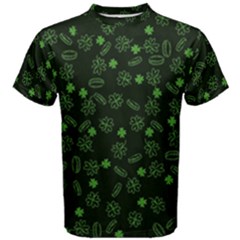 St Patricks Day Pattern Men s Cotton Tee by Valentinaart