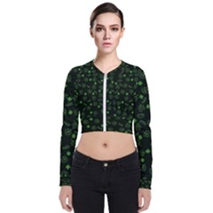 St Patricks day pattern Long Sleeve Zip Up Bomber Jacket