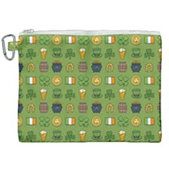 St Patricks Day Pattern Canvas Cosmetic Bag (xxl) by Valentinaart