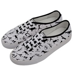 Petroglyph Runic Cavemen Nordic Black Paleo Drawings Pattern Men s Classic Low Top Sneakers