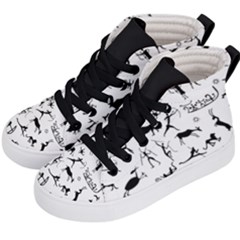 Petroglyph Runic Cavemen Nordic Black Paleo Drawings Pattern Kids  Hi-Top Skate Sneakers