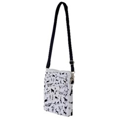 Petroglyph Runic Cavemen Nordic Black Paleo Drawings Pattern Multi Function Travel Bag