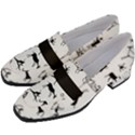 Petroglyph Runic Cavemen Nordic Black Paleo Drawings Pattern Women s Chunky Heel Loafers View2