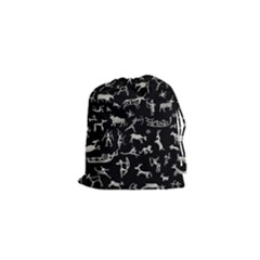 Petroglyph Nordic Beige And Black Background Petroglyph Nordic Beige And Black Background Drawstring Pouch (xs)