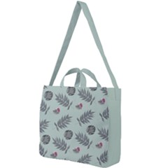 Tropical Pattern Square Shoulder Tote Bag by LoolyElzayat