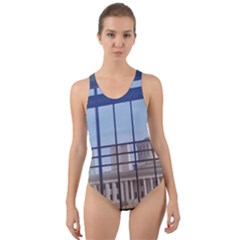 Ohio Statehouse Cut-out Back One Piece Swimsuit by Riverwoman