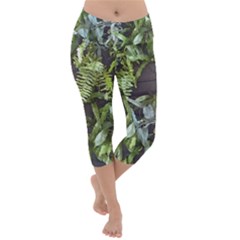 Living Wall Lightweight Velour Capri Yoga Leggings by Riverwoman