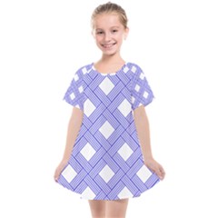 Textile Cross Seamless Pattern Kids  Smock Dress