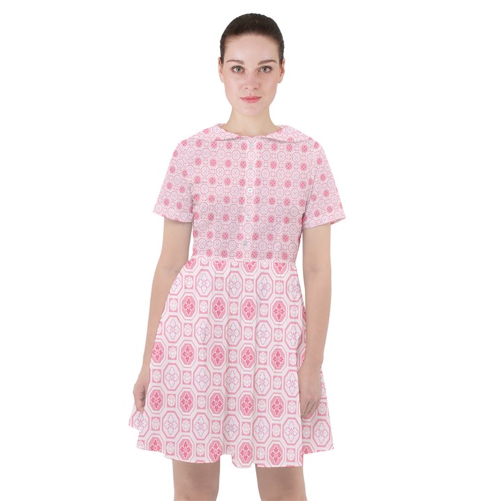 Traditional Patterns Pink Octagon Sailor Dress