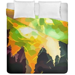 Forest Trees Nature Wood Green Duvet Cover Double Side (california King Size) by Pakrebo