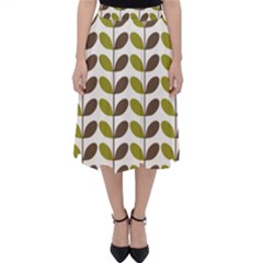 Leaf Plant Pattern Seamless Classic Midi Skirt