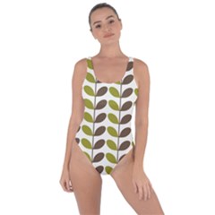 Leaf Plant Pattern Seamless Bring Sexy Back Swimsuit