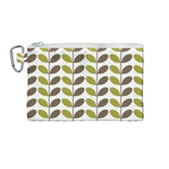 Leaf Plant Pattern Seamless Canvas Cosmetic Bag (Medium)