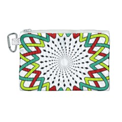 Round Star Colors Illusion Mandala Canvas Cosmetic Bag (large) by Mariart