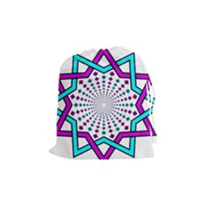 Star Illusion Form Shape Mandala Drawstring Pouch (medium) by Alisyart