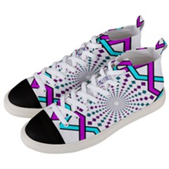 Star Illusion Form Shape Mandala Men s Mid-top Canvas Sneakers
