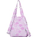 Peony Asia Spring Flowers Natural Center Zip Backpack View2